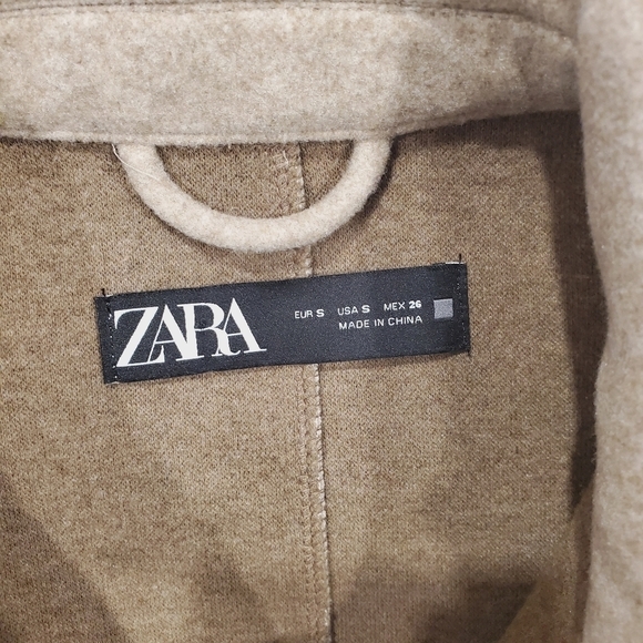 Zara Beige Overcoat Jacket - Picture 5 of 6